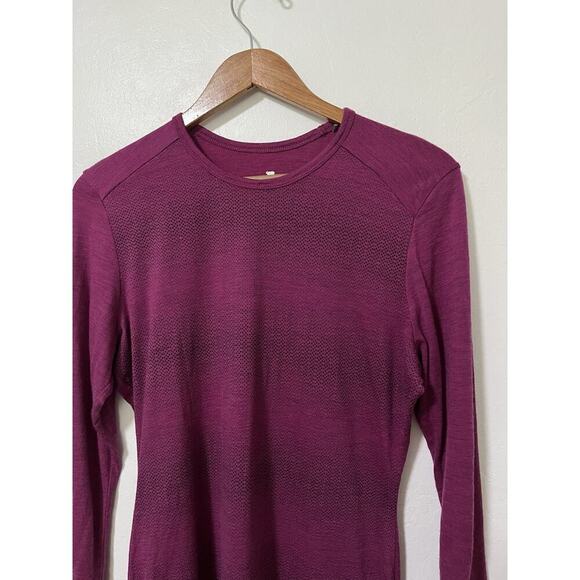 Segments Merino Wool Base Layer Top Size M Pink Outdoor Hiking Women's - Picture 3 of 6